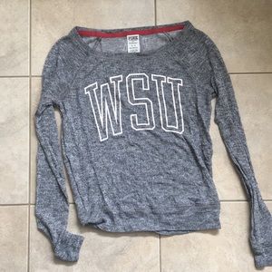 Pink WSU knit tee